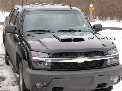 2001 - 2006 Chevy Avalanche Hood Scoop Kit With Grille Inserts HS002 unpainted or painted