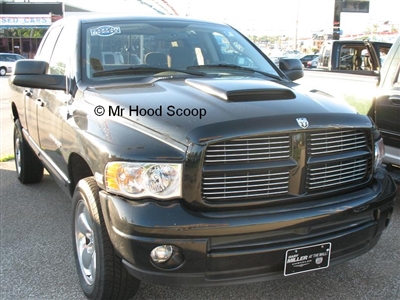 2002 - 2008 Dodge Ram 1500 Hood Scoop Kit With Grille Insert HS003 unpainted or painted