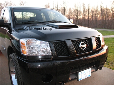 2004 - 2015 Nissan Titan Hood Scoop Kit With Grille Insert HS005 unpainted or painted