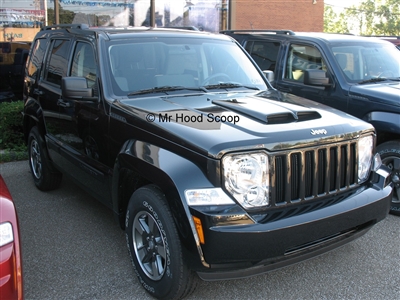 2008 - 2013 Jeep Liberty Hood Scoop Kit With Grille Insert HS002 unpainted or painted