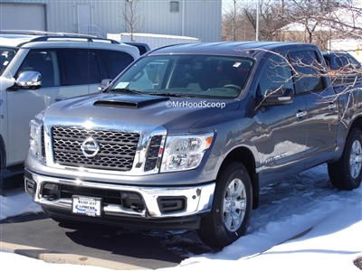 2016 - 2020 Nissan Titan Hood Scoop Kit With Grille Insert HS003 unpainted or painted