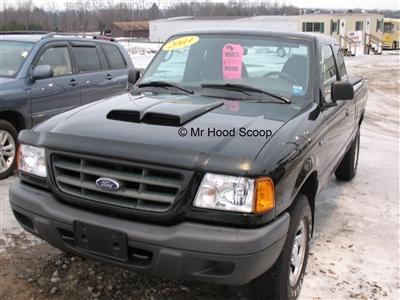 1989 - 2012 Ford Ranger Hood Scoop Kit With Grille Inserts HS002 unpainted or painted