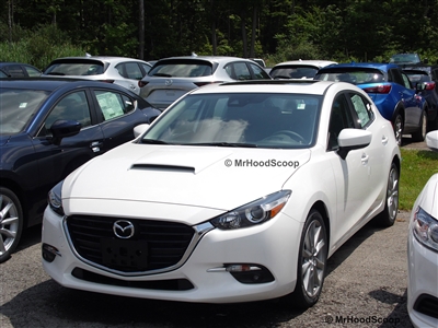 2014 - 2017 Mazda 3 Hood Scoop Kit With Grille Inserts HS003 unpainted or painted